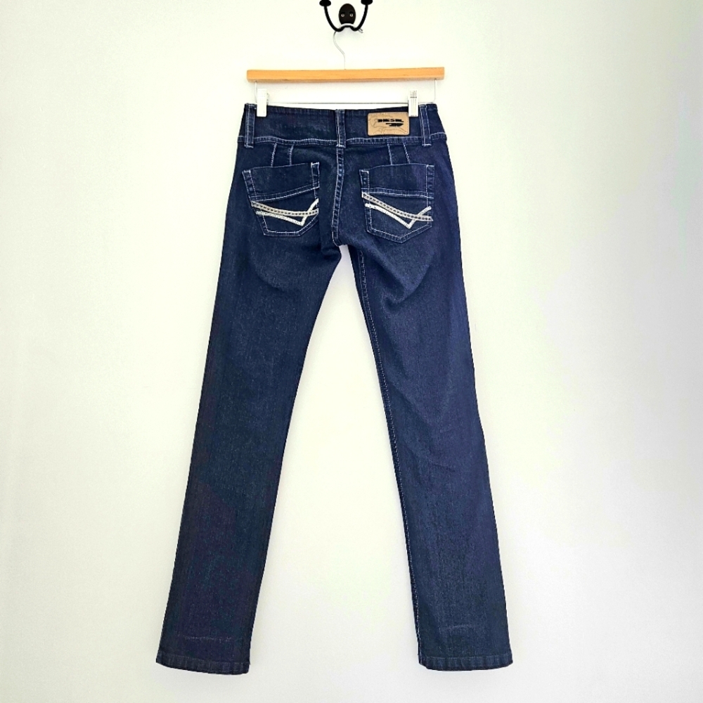 Diesel Girl's Vintage Dark  Wash Low Waist Straight Leg Jeans